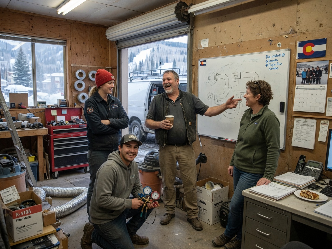 The True Temp Homes team at work in Vail